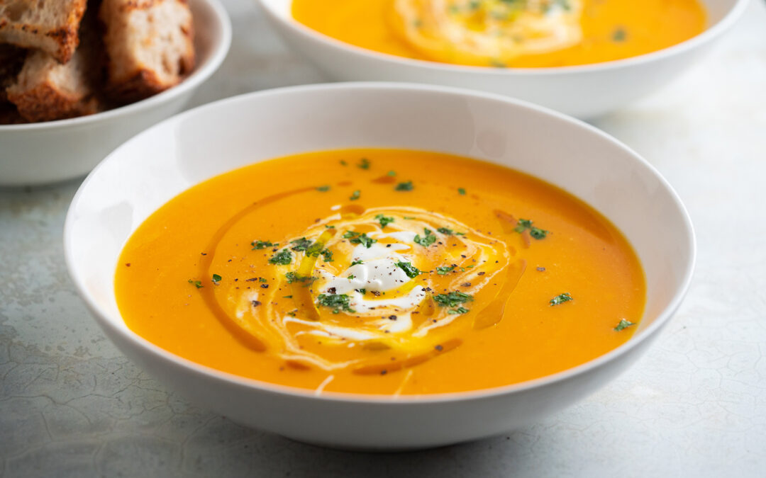 Sopa de pastanaga i ou
